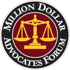 Million Dollar Advocates Forum badge