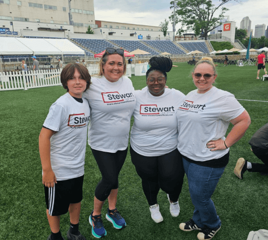 Stewart Law Offices' team during the sponsorship Sponsorship of Live TV Coverage For Meck Mile