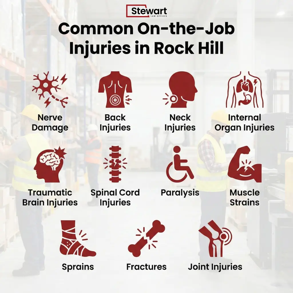 Common On The Job Injuries in Rock Hill South Carolina